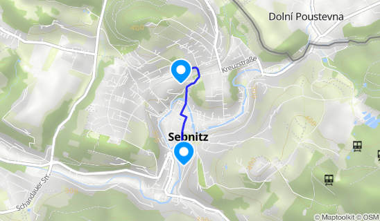 Kartenausschnitt Bahnhof Sebnitz (Sachs)